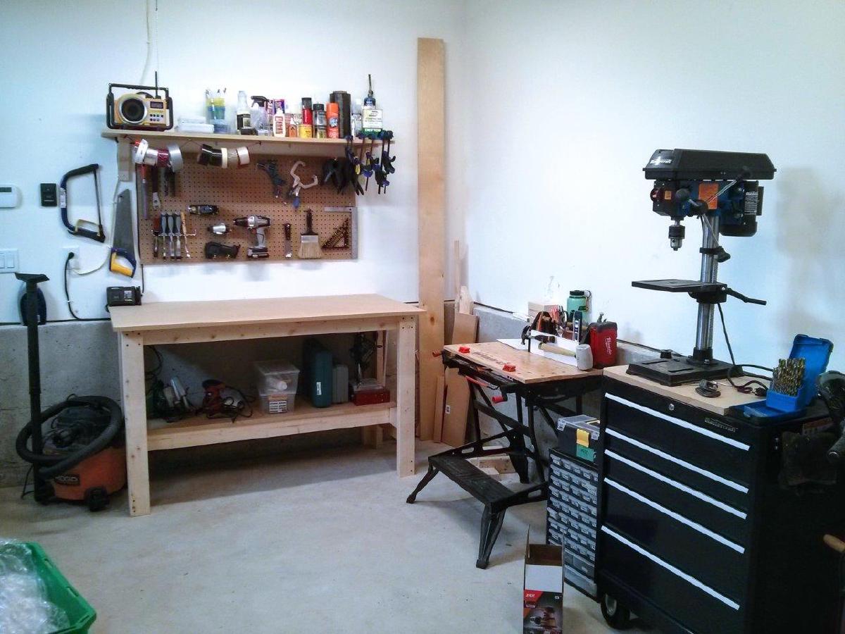 New Workshop + Plywood Bench Stool